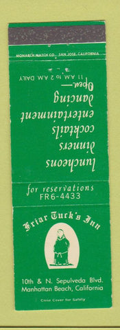 Matchbook Cover - Friar Tuck's Inn Manhattan Beach CA