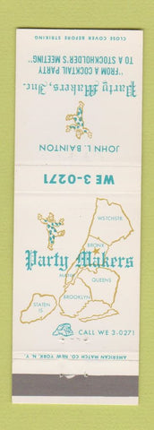 Matchbook Cover - John Bainton Party Makers New York City Clowns?