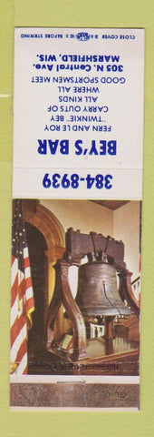 Matchbook Cover - Bey's Bar Marshfield WI WEAR