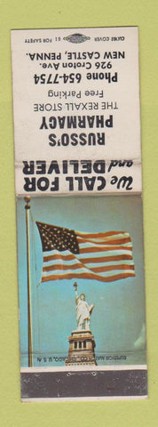 Matchbook Cover - Russo's Pharmacy Drug Rexall New Castle PA