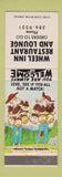 Matchbook Cover - Wheel Inn Restaurant Lounge hillbilly