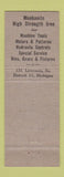 Matchbook Cover - Atlas Foundry Metal Detroit MI