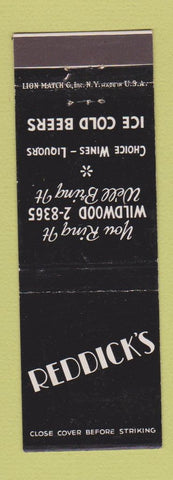 Matchbook Cover - Reddick's Liquor Wildwood NJ