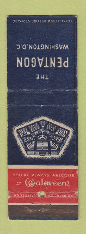 Matchbook Cover - Pentagon Washington DC Walgreens Drug DD Bean WEAR