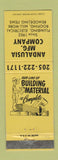 Matchbook Cover - Andalusia Manufacturing Pluming Electrical Roofing