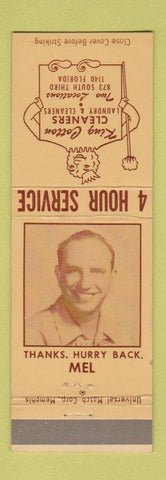 Matchbook Cover - King Cotton Laundry Cleaners Memphis TN