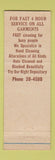 Matchbook Cover - King Cotton Laundry Cleaners Memphis TN
