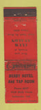 Matchbook Cover - Derby Hotel Lafayette IN WORN Club Avalon