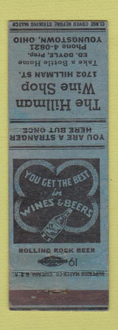 Matchbook Cover - Hillman Wine Shop Youngstown OH Ed Doyle