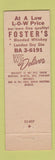 Matchbook Cover - Foster Liquor Store Baldwin NY