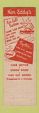Matchbook Cover - Ken Eddy's Hamburgers Lincoln NE