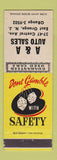 Matchbook Cover - A&A Auto Sales East Orange NJ WEAR