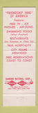 Matchbook Cover - Friendship Inn Holiday Lodge Burbank CA