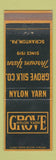 Matchbook Cover - Grove Nylon Yarn Silk Scranton PA WEAR