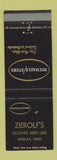 Matchbook Cover - Michaels Stern Men's Clothes Zierolf's Findlay OH