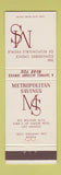 Matchbook Cover - Metropolitan Savings Reseda Los Angeles CA