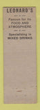 Matchbook Cover - Leonard's Restaurant Buffalo NY WEAR