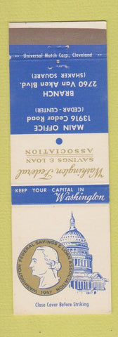 Matchbook Cover - Washington Federal Savings Cleveland OH #2