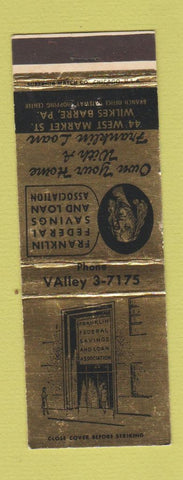 Matchbook Cover - Franklin Federal Savings Wilkes Barre PA
