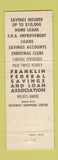 Matchbook Cover - Franklin Federal Savings Wilkes Barre PA