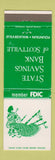 Matchbook Cover - State Savings Bank of Scottville Walkerville MI WEAR