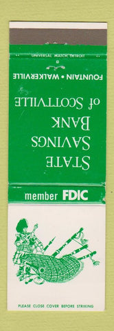 Matchbook Cover - State Savings Bank of Scottville Walkerville MI WEAR