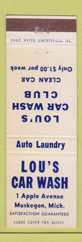 Matchbook Cover - Lou's Car Wash Muskegon MI