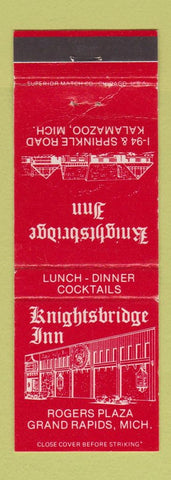 Matchbook Cover - Knightsbridge Inn Kalamazoo MI Grand Rapids