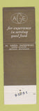 Matchbook Cover - AGE Food Service Vending Detroit MI