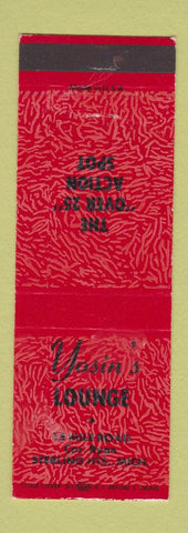 Matchbook Cover - Yosin's Lounge Sterling Heights MI