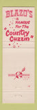 Matchbook Cover - Blazo's Restaurant Detroit Ann Arbor Dearborn MI