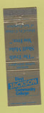 Matchbook Cover - Jackson Community College Champaign City San Francisco CA