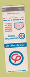 Matchbook Cover - Consumer's Power Bay City Midland Tawas Standish MI WEAR