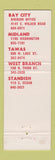 Matchbook Cover - Consumer's Power Bay City Midland Tawas Standish MI WEAR