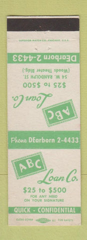 Matchbook Cover - ABC Loans Detroit MI