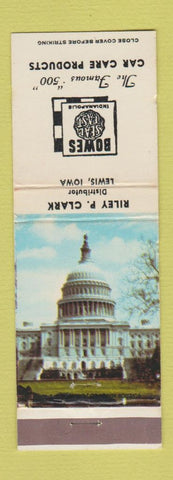 Matchbook Cover - Bowes Seal Fast Lewis IA auto parts WEAR