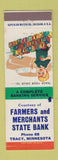 Matchbook Cover - Farmers and Merchants State Bank Tracy MN low phone #