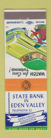 Matchbook Cover - State Bank Eden Valley MN low phone #
