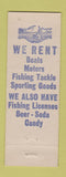 Matchbook Cover - Gene's Live Bait Pewaukee WI low phone #