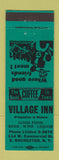 Matchbook Cover - Village Inn East Rochester NY TEAL