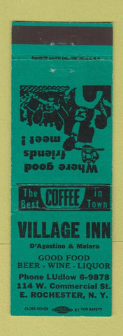 Matchbook Cover - Village Inn East Rochester NY TEAL