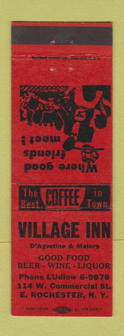 Matchbook Cover - Village Inn East Rochester NY RED