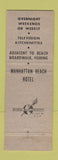 Matchbook Cover - Manhattan Beach Hotel Brooklyn NY