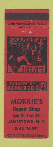 Matchbook Cover - Morrie's Appliance Repair Jamestown NY