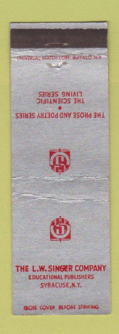 Matchbook Cover - LW Singer Educational Publications Syracuse NY