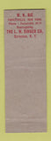 Matchbook Cover - LW Singer Educational Publications Syracuse NY