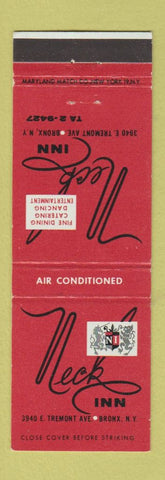Matchbook Cover - Neck Inn Bronx NY New York City