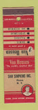 Matchbook Cover - Van Heusen Men's Clothes Sam Simpkins Rome NY WEAR