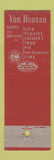 Matchbook Cover - Van Heusen Men's Clothes Sam Simpkins Rome NY WEAR