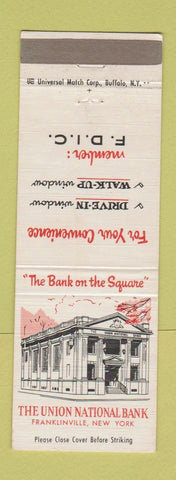 Matchbook Cover - Union National Bank Franklinville NY